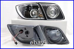 New Black LED Tail lights Pair for MAZDA 3 5 doors Hatch Wagon 2003 04 2009 BK