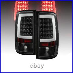 New For 07-13 GMC Sierra 1500 07-14 2500HD 3500HD Black LED Tail Lights Lamps