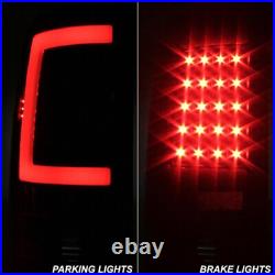 New For 07-13 GMC Sierra 1500 07-14 2500HD 3500HD Black LED Tail Lights Lamps