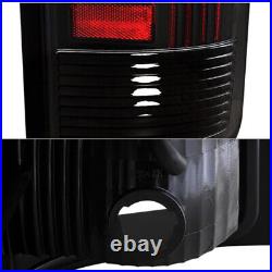 New For 07-13 GMC Sierra 1500 07-14 2500HD 3500HD Black LED Tail Lights Lamps