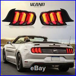 New LED Tail Lights For Ford Mustang 2015-2019 Smoked LED Rear Lights Assembly