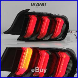 New LED Tail Lights For Ford Mustang 2015-2019 Smoked LED Rear Lights Assembly