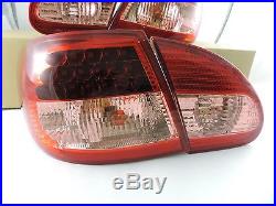New Style Jdm Led Tail Lights Lamps RED / CLEAR For 03-07 Toyota Corolla LCO