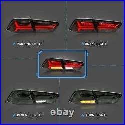 New Updated Smoked LED Tail Lights For 2008-2017 Mitsubishi Lancer EVO Rear Lamp