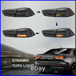 New Updated Smoked LED Tail Lights For 2008-2017 Mitsubishi Lancer EVO Rear Lamp