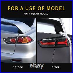 New Updated Smoked LED Tail Lights For 2008-2017 Mitsubishi Lancer EVO Rear Lamp