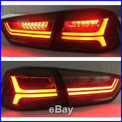 New Updated Smoked LED Tail lights Rear Lamp For Mitsubishi Lancer EVO 2008-2017