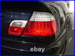 No Error DEPO 4 Pieces Red/Clear LED Tail Light For 2000-03 BMW E46 2 Door Coupe