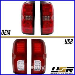 OE LTZ Style UPGRADE Rear LED Bar Tail Light For 16-18 Chevy Silverado PlugNPlay