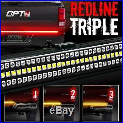 OPT7 60 TRIPLE LED Truck Tailgate Bar Amber Sequential Turn Signal Backup Light