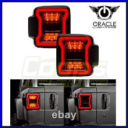 Oracle 5852-504 Black LED Tail Lights for 2018-2023 Jeep Wrangler JL PlugNPlay