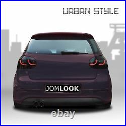 Original JOM URBAN LED Rückleuchten Schwarz Smoke SET für VW Golf 5 V MK5 Limo