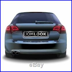 Original JOM VOLL LED Rückleuchten Schwarz Smoke SET für Audi A4 8E B7 Avant