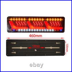 Pair 24V LED Truck Tail Light Brake Running Turn Signal Reverse Indicator Lamp