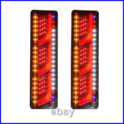 Pair 24V LED Truck Tail Light Brake Running Turn Signal Reverse Indicator Lamp