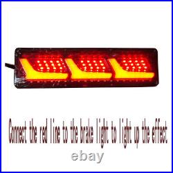 Pair 24V LED Truck Tail Light Brake Running Turn Signal Reverse Indicator Lamp