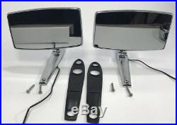 Pair (2) 1967 1968 Mustang Side Rear View Mirrors LED Turn Signal Convex Right