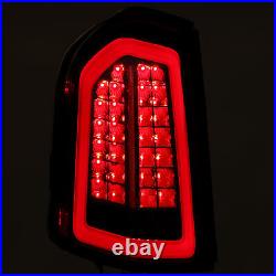 Pair Black Full LED Tail Lights Taillights For 2011 2012-2014 Chrysler 300 Sedan