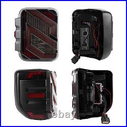 Pair Clear S LED Tail Lights Turn Stop Reverse For Jeep Gladiator JT 2020-2024