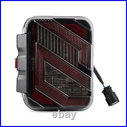 Pair Clear S LED Tail Lights Turn Stop Reverse For Jeep Gladiator JT 2020-2024