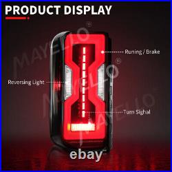 Pair DOT LED Tail Lights Assembly for Bronco Halogen Upgrade flowing turn signal