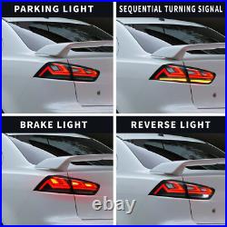 Pair LED Smoke Tail Lights Brake Lamps For 2008-2017 Mitsubishi Lancer EVO X EX