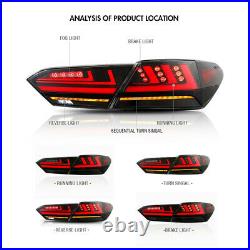 Pair LED Smoked Lamp Tail Lights For Toyota Camry 2018 2021 Start up Animation