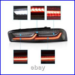 Pair LED Smoked Tail Lights For Chevy Camaro 2016-2018 withSequential Singal