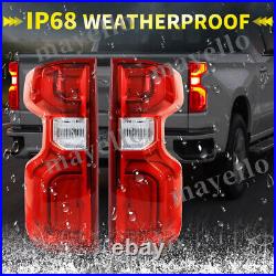Pair LED Tail Lights Brake Lamps LH+RH For 2019-2023 Chevy Silverado 1500 2500