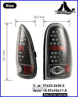 Pair LED Tail Lights For 1998-2003 Dodge Durango 96-00 Caravan Rear Brake Lamps