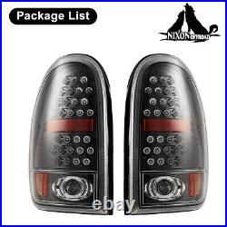 Pair LED Tail Lights For 1998-2003 Dodge Durango 96-00 Caravan Rear Brake Lamps