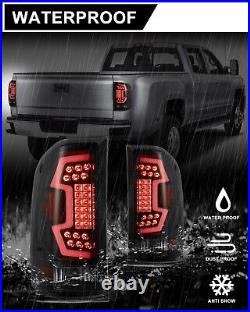 Pair LED Tail Lights For 2007-2013 Chevy Silverado 1500 2500HD 3500HD Rear Lamps