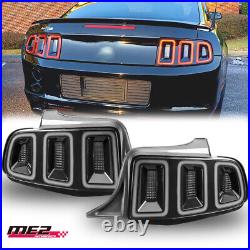 Pair LED Tail Lights For 2010-2014 Ford Mustang Sequential Turn Signal Smoke