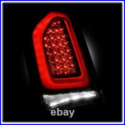 Pair LED Tail Lights For 2015 2016-2023 Chrysler 300 Black Trim Tail Light LH+RH