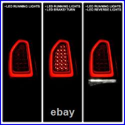 Pair LED Tail Lights For 2015 2016-2023 Chrysler 300 Black Trim Tail Light LH+RH