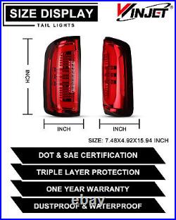 Pair LED Tail Lights For 2015-2022 Chevy Colorado Sequential Signal Brake Lamps