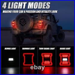 Pair LED Tail Lights For 2018-2022 Jeep Wrangler JL Rear Brake Turn Signal Lamps