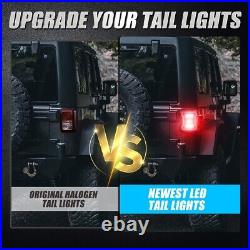 Pair LED Tail Lights For 2018-2022 Jeep Wrangler JL Rear Brake Turn Signal Lamps