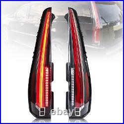 Pair LED Tail Lights For Cadillac Escalade/ESV 2007-2014 Built-in Clear Lens