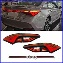 Pair LED Tail Lights For Toyota Avalon 2019-2021 Rear Lamp Assembly Smoked
