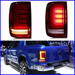 Pair LED Tail Lights For VW Amarok V6 2011-2021 LED Rear Brake Stop Lamps LH+RH