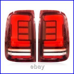 Pair LED Tail Lights For VW Amarok V6 2011-2021 LED Rear Brake Stop Lamps LH+RH