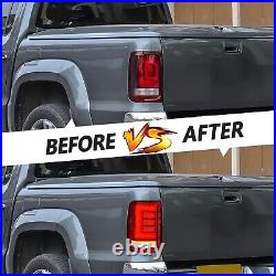 Pair LED Tail Lights For VW Amarok V6 2011-2021 LED Rear Brake Stop Lamps LH+RH