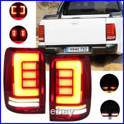 Pair LED Tail Lights For VW Amarok V6 2011-2021 LED Rear Brake Stop Lamps LH+RH