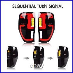 Pair LED Tail Lights Rear Lamp Assembly Signal Light For Ford Ranger 2012-2018