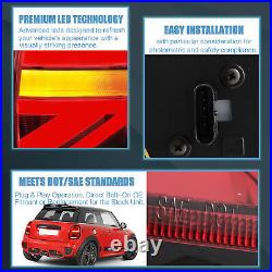 Pair LED Tail Lights Red For 2014-2019 BMW Mini Cooper F55 F56 F57 With Sequential