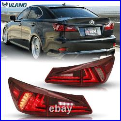 Pair LED Tail Lights Red Rear Lamps For 2006-2012 Lexus IS250 IS350