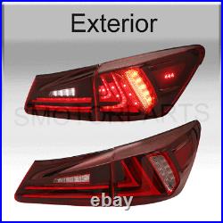 Pair LED Tail Lights Red Rear Lamps For 2006-2012 Lexus IS250 IS350