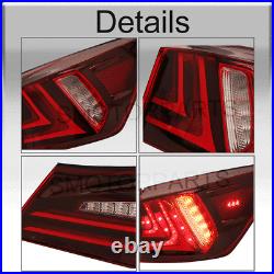 Pair LED Tail Lights Red Rear Lamps For 2006-2012 Lexus IS250 IS350