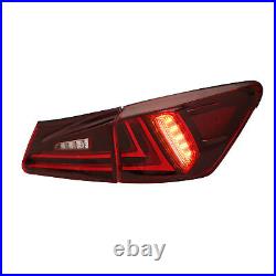 Pair LED Tail Lights Red Rear Lamps For 2006-2012 Lexus IS250 IS350